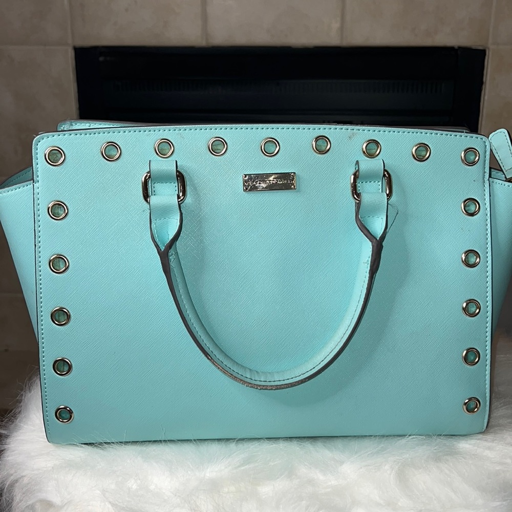 New York & Company Turquoise Satchel